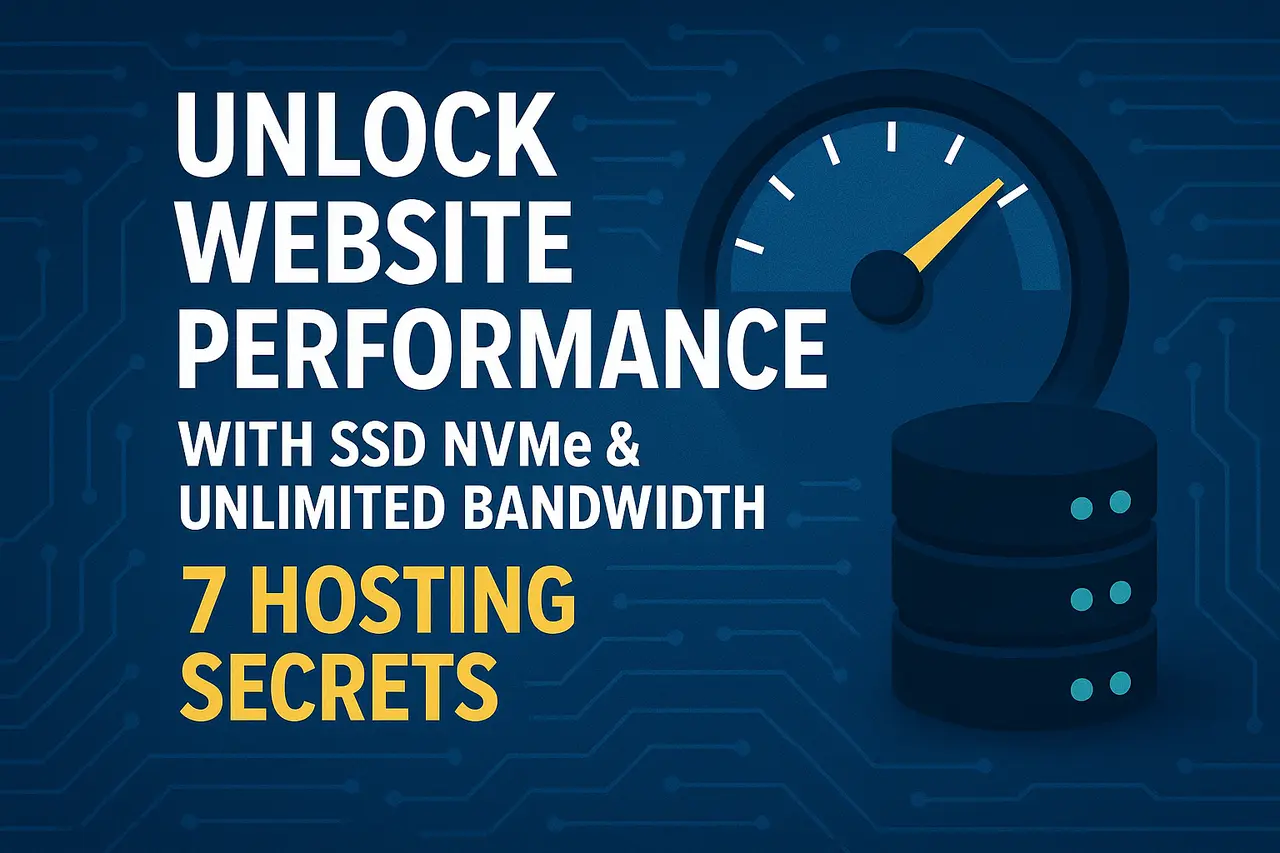 SSD NVMe hosting with unlimited bandwidth benefits