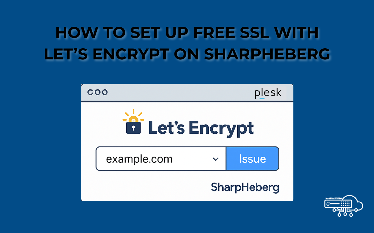 cPanel interface on SharpHeberg using Let’s Encrypt to easily activate a free SSL certificate.